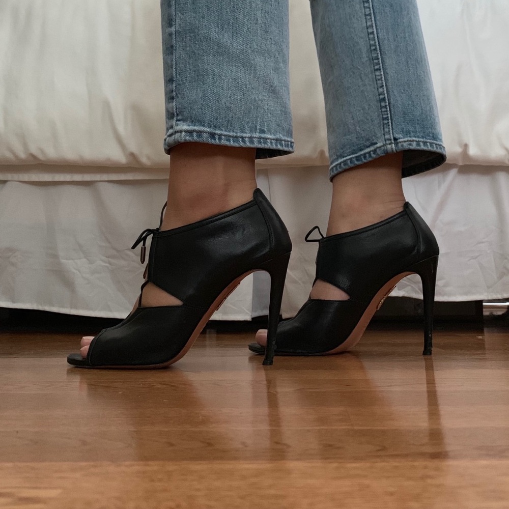 Aquazzura Peep Toe Heels
